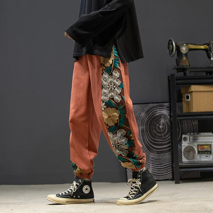 Embroidery Patchwork Harajuku Joggers