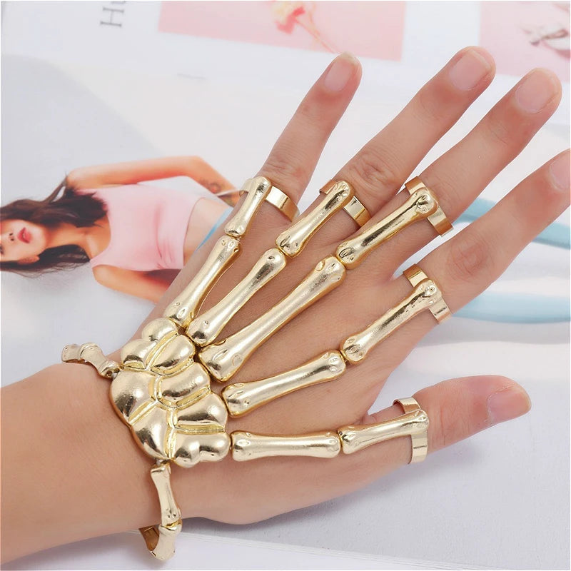 Adjustable Skeleton Hand Bracelet