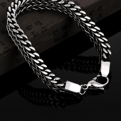 Titanium Steel Geometric Figaro Bracelet