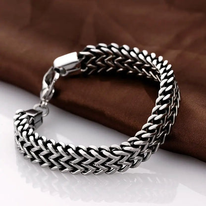 Titanium Steel Geometric Figaro Bracelet