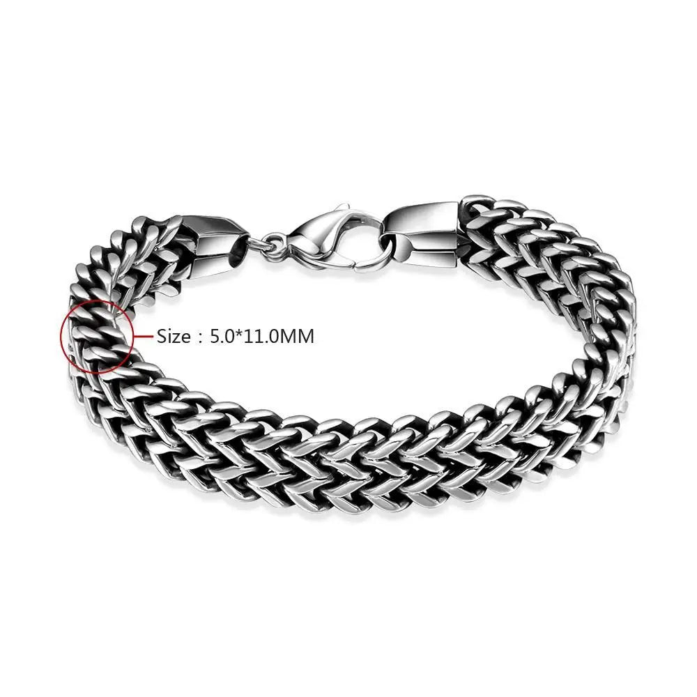 Titanium Steel Geometric Figaro Bracelet