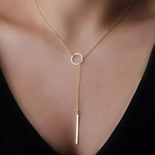 Minimalist Pendant Long Chain Necklace