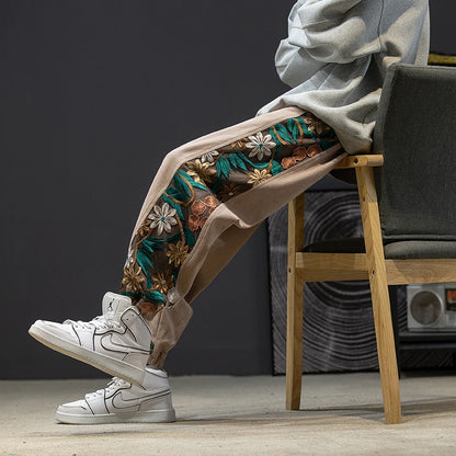 Embroidery Patchwork Harajuku Joggers