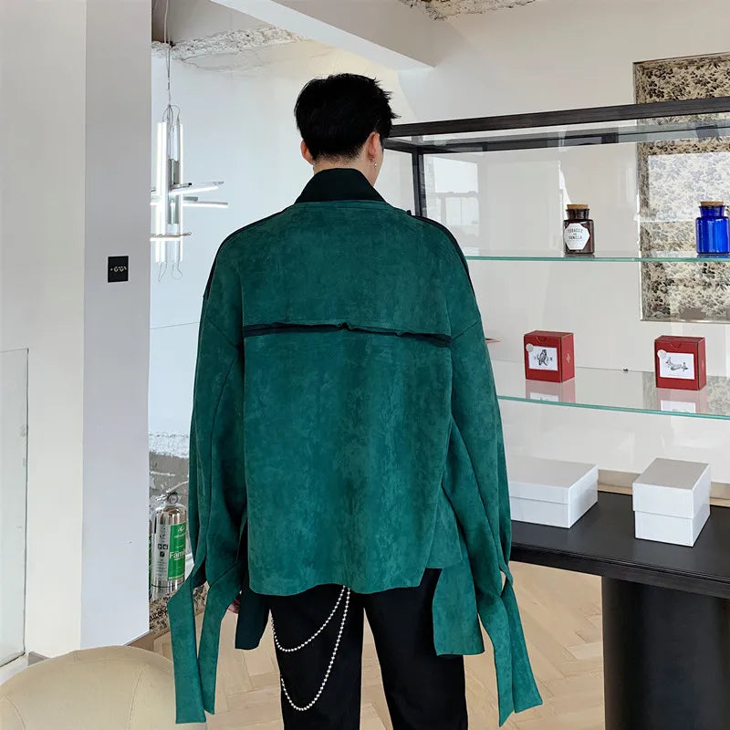 Irregular Suede Streetwear Jacket