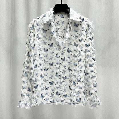 Black/White Butterfly Breeze Shirt