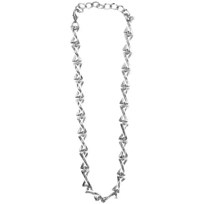 Silver Stainless Steel 'Z' Letter Chain Necklace