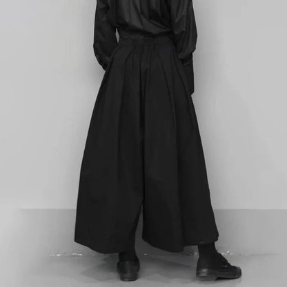 Gothic Loose Cropped Hakama Pants