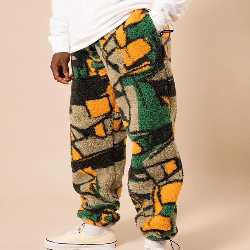 Printed Double-Color Trousers