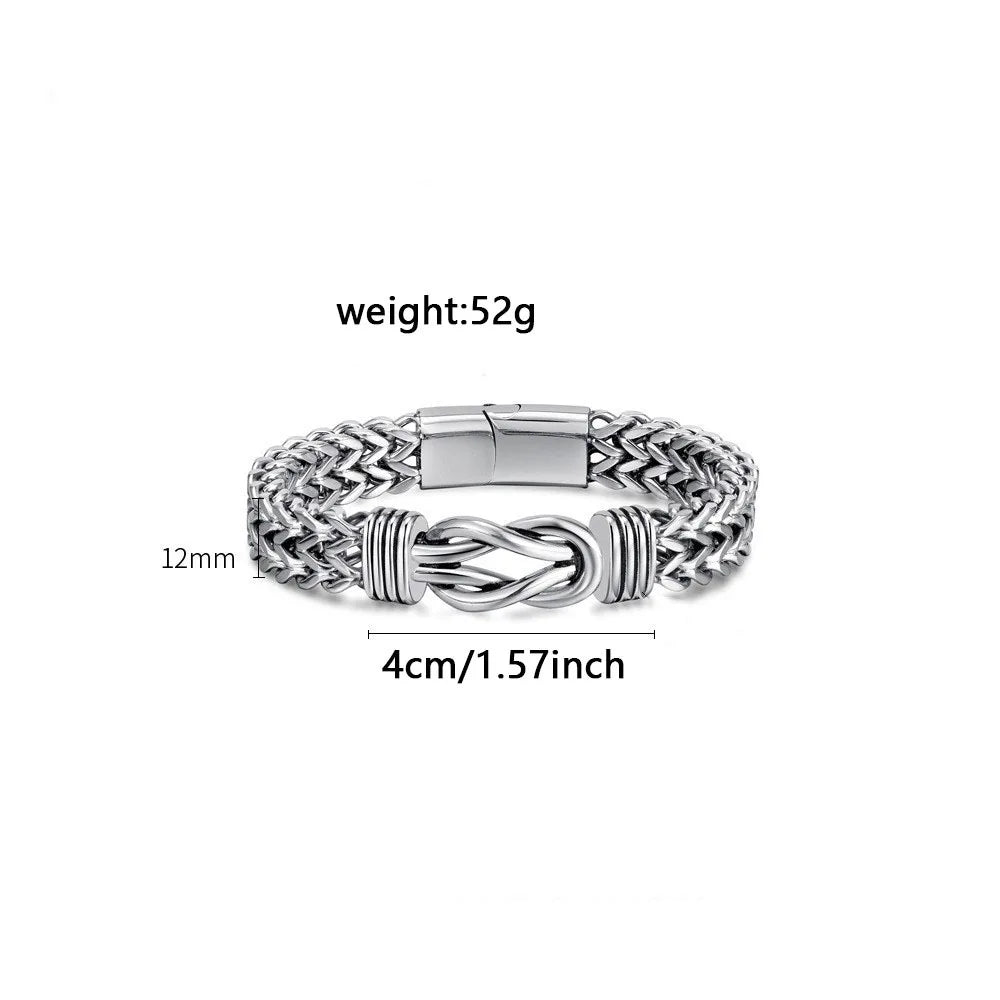 Titanium Steel Double-Row Chain with Magnetic Buckle