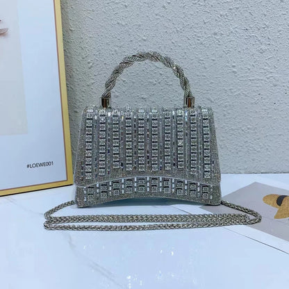 Top-Handle Rhinestone Purse