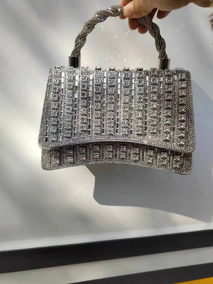 Top-Handle Rhinestone Purse