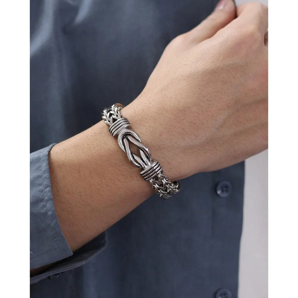 Titanium Steel Double-Row Chain with Magnetic Buckle