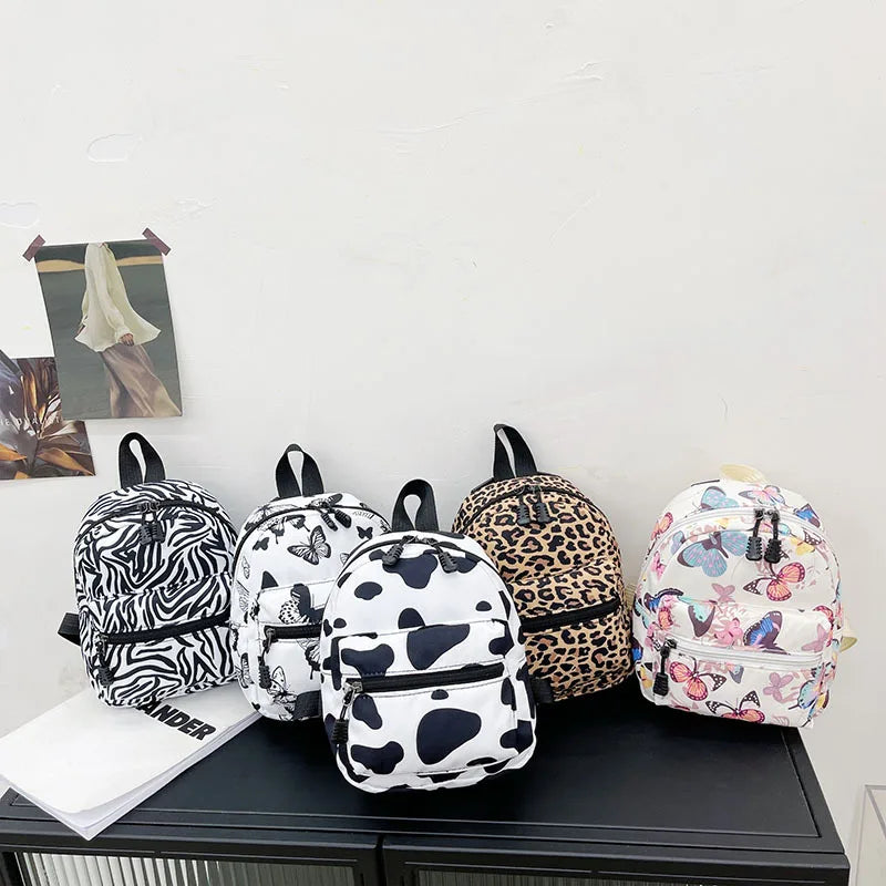 Animal Print Mini Feminina Backpack