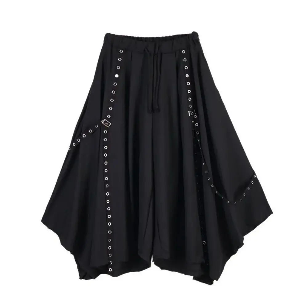 Gothic Ribbon Wide Leg Pants