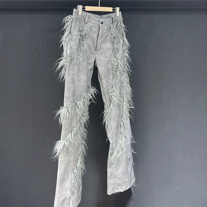 Fur Fringe Wrapped Pant