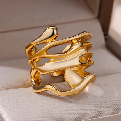 Elegant Lines Stainless Steel Rings