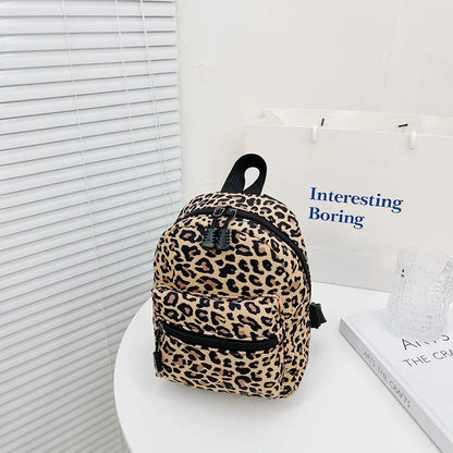 Animal Print Mini Feminina Backpack