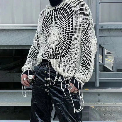 Spider Web Knitted Top