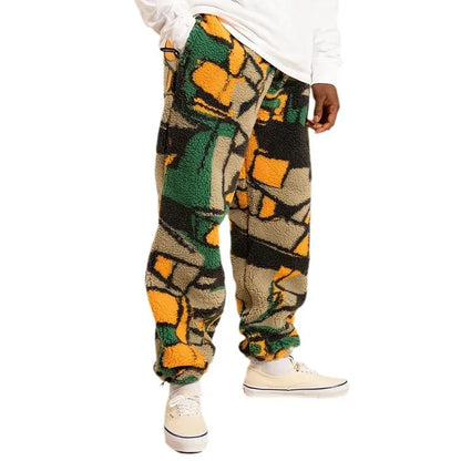 Printed Double-Color Trousers