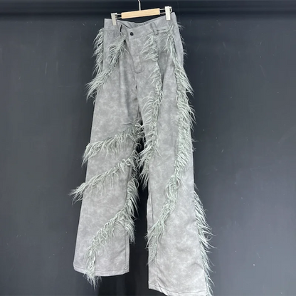 Fur Fringe Wrapped Pant